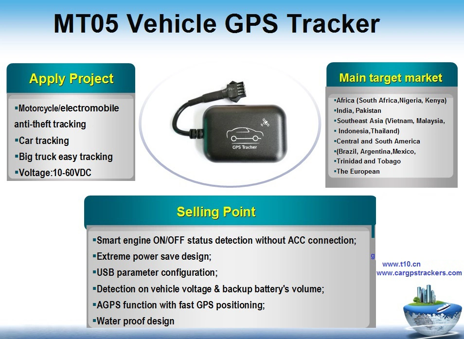 Global Smallest GPS Tracking Device with Accurate Position Mt05-Wy