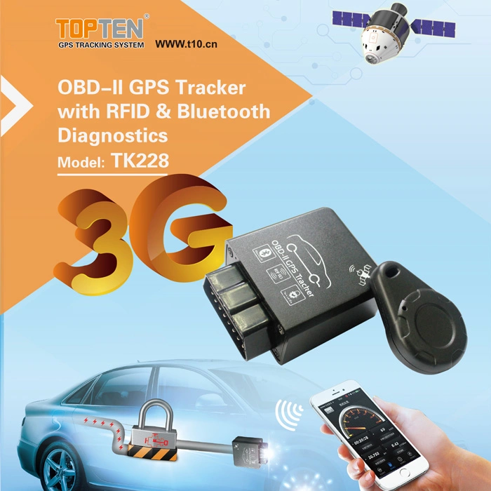 GPS Navigation with Android Phone APP, OBD2 Data, Speed (TK228-WL)