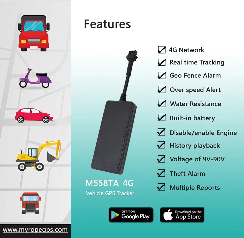 4G LTE Real Time GPS Tracking Cut off Used for Vehicle Tracking and Navigation GPS Tracker