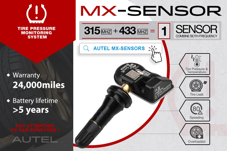 Autel Mx-Sensor 433/315 MHz 2 in 1 TPMS Sensor