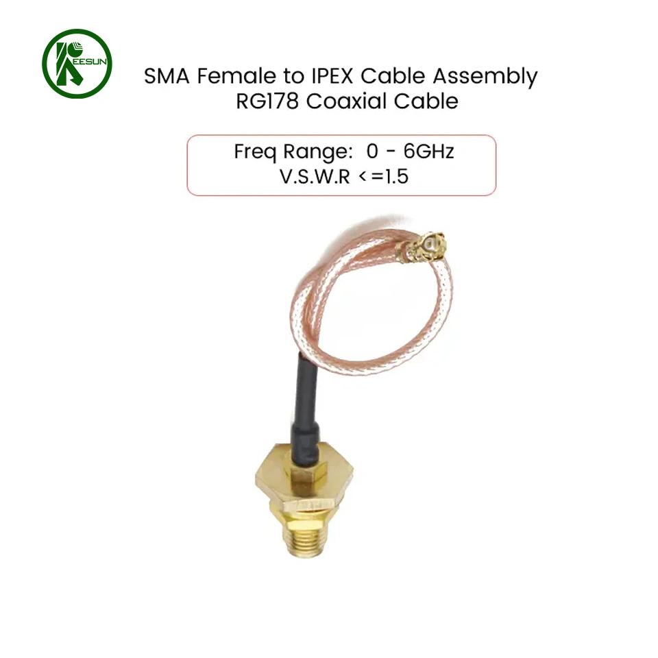 10cm Rg178 SMA Female to Ipex RF Cable Assembly GSM 4G WiFi Antenna Pigtail Cord Mhf Ufl Connector