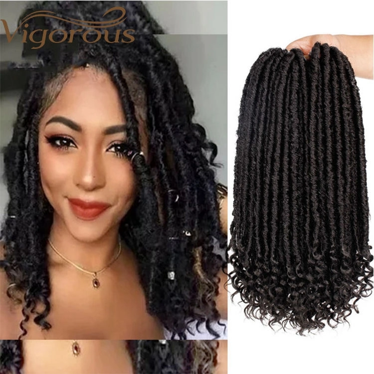 Goddess Locs Crochet Hair Curly Ends Pre-Loop Synthetic Crochet Braids Twist Braiding