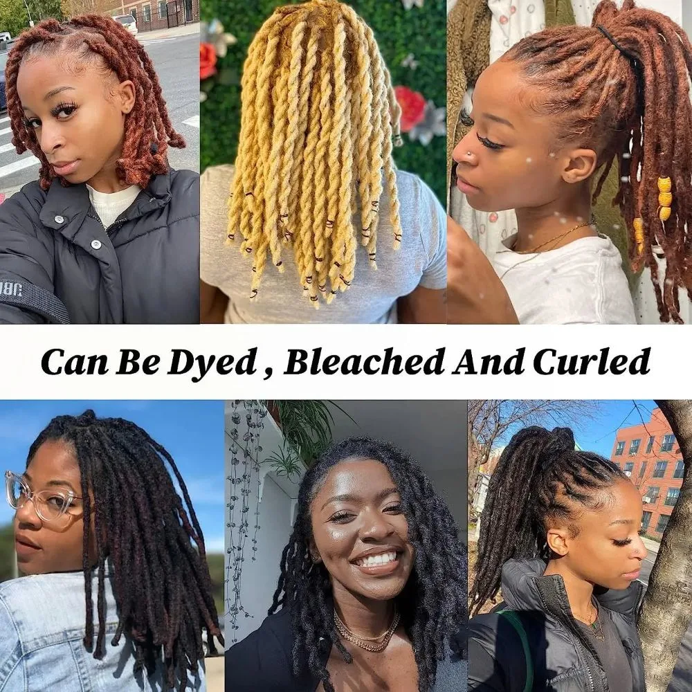 Hair Soft Crochet Braids Dreadlock Extension Remy 8-20 Inch Curly Dreadlock Hand Made Braiding Human Hair Extension