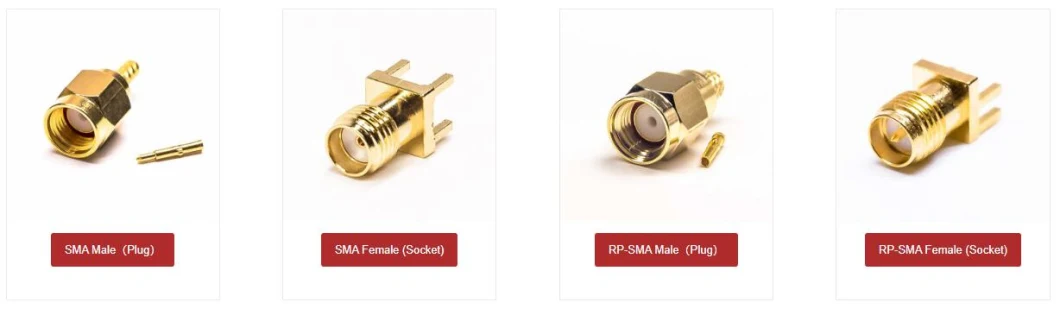 RF Coaxial Connector SMA Male Straight Bulkhead Rg316