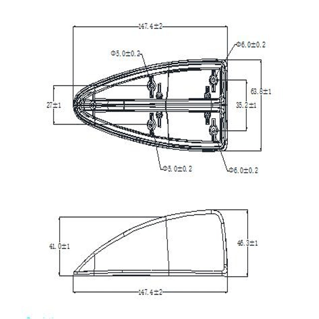 Support Customization Roof Digital Radio Shark Fin Antenna Car GPS Antenna GSM Antenna Gnss Antenna