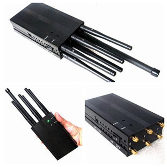 6 Antennas High-Power Portable 3G/4G Wimax/WiFi/Gpsl1 Cellphone Jammer