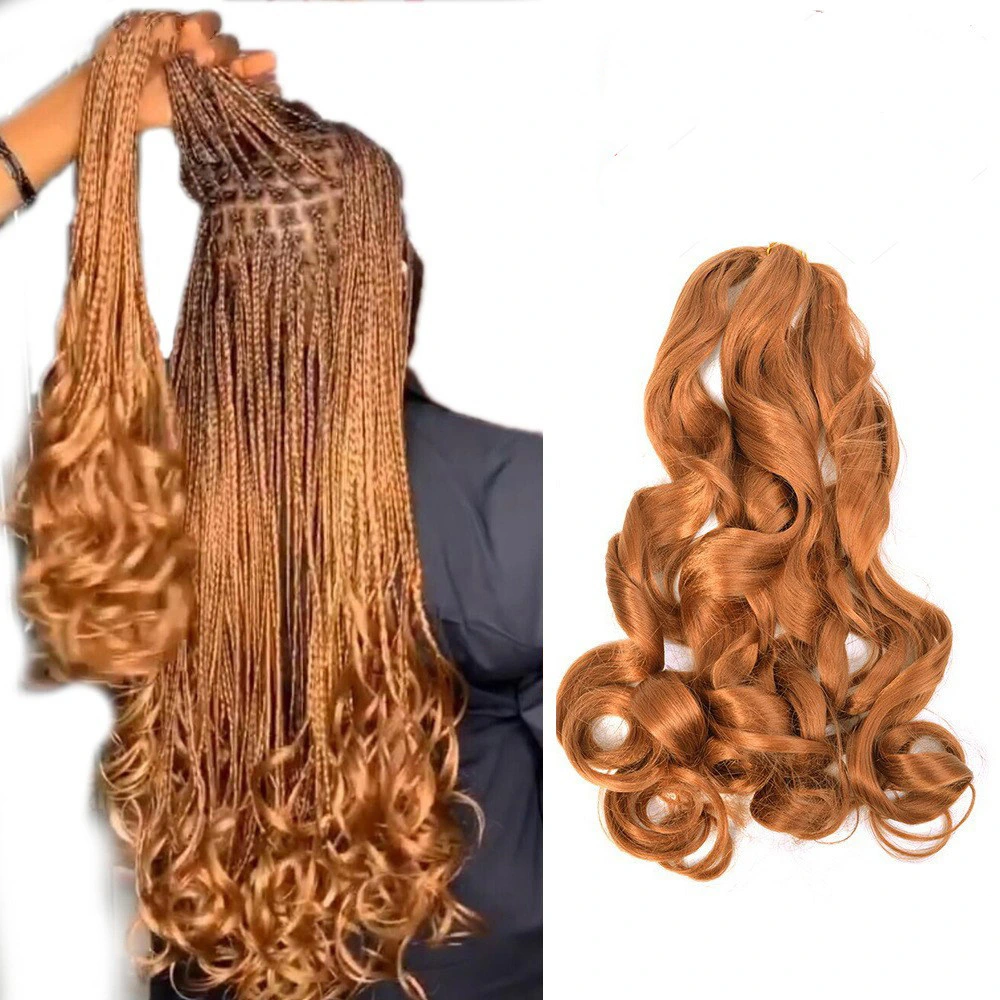 French Curls Braiding Hair Extension Synthetic Fiber Loose Wave Braiding