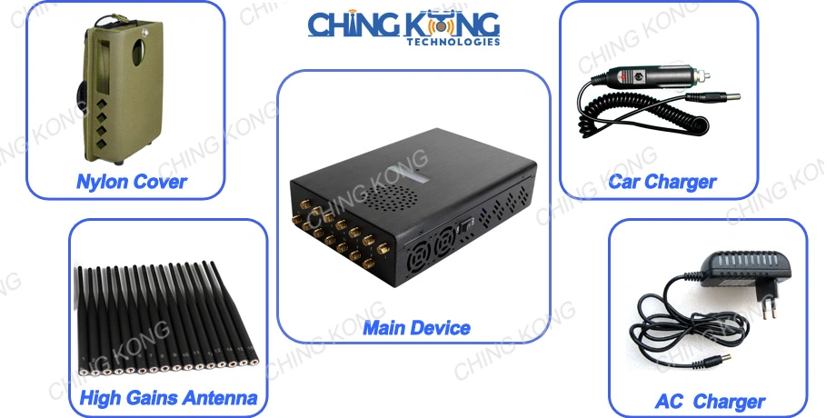 Handheld 14 Antenna 5g Signal Interference, Blocking Signals up to 25 Meters