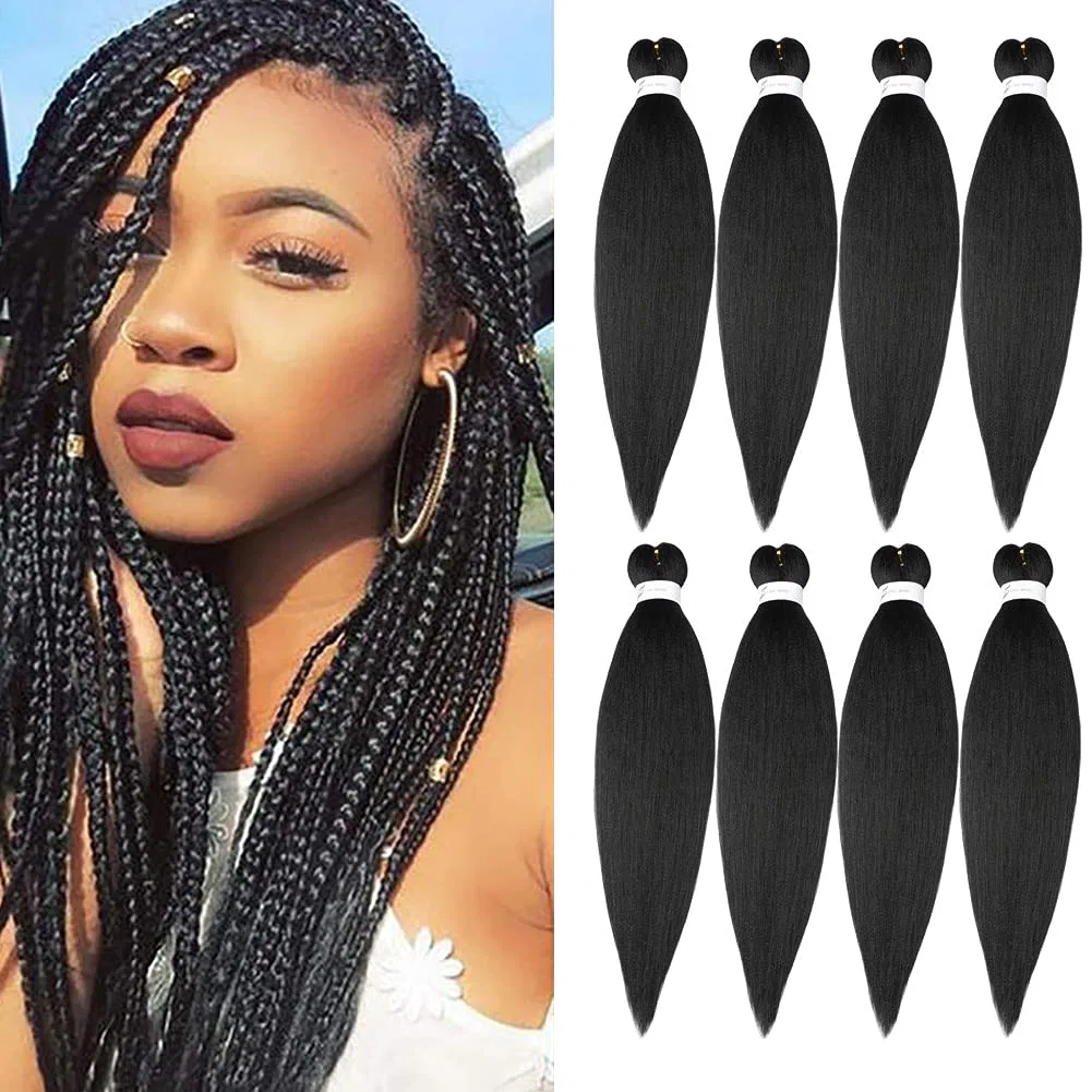 Pre-Stretched Ombre E Z Synthetic Braiding Hair Extensions Easy Braids Twist Hair