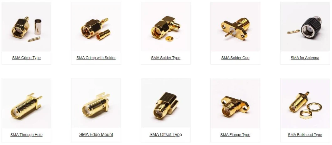 RF Coaxial Connector SMA Male Straight Bulkhead Rg316