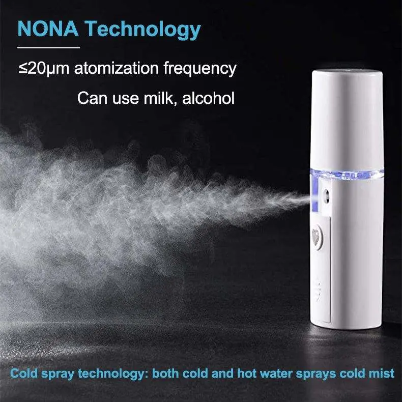 Pocket Handy 20ml Portable Ion Disinfect Facial Nano Mist Sprayer Face Steamer Professional Beauty Instrument