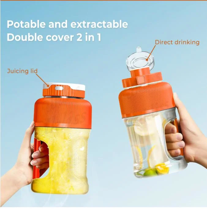 2 in 1 Water and Juicer Shaker Bottle Personal Electric Juice Blender