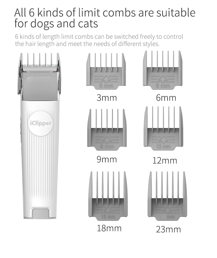 Iclipper-Lm1 Pet Grooming Kit &amp; Vacuum Suction 99% Pet Hair Professional Grooming Clippers with 7 Proven Grooming Tools for Dogs Cats