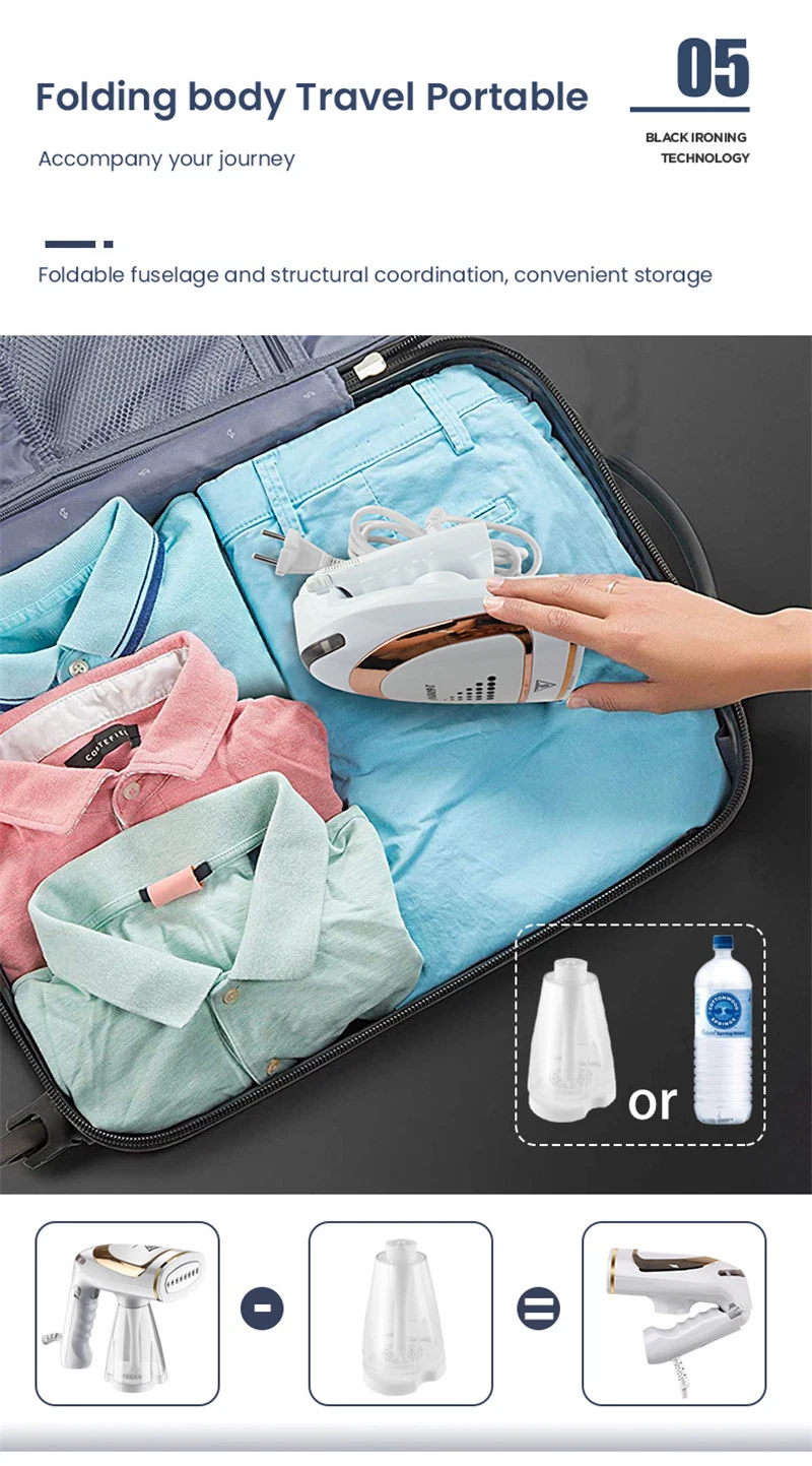 Folding Electric Handheld Garment Steamer Portable Clothing Ironing Machine