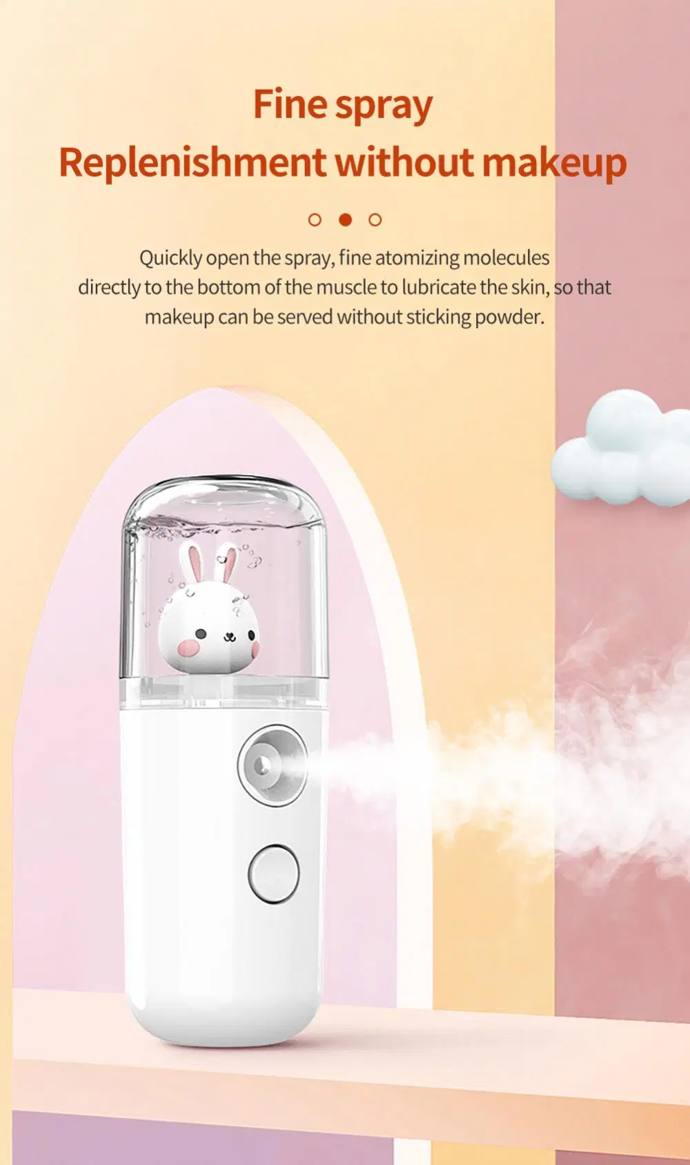 Nano Sprayer Mini USB Rechargeable Facial Humidifier Nebulizer Face Steamer Moisturizing Beauty Tool