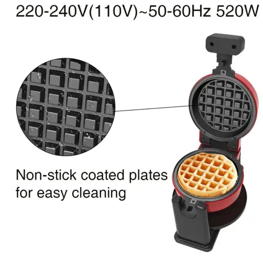 Multifunctional Automatic 2 Slice Sandwich Grill Waffle Maker with Non-Stick Coating