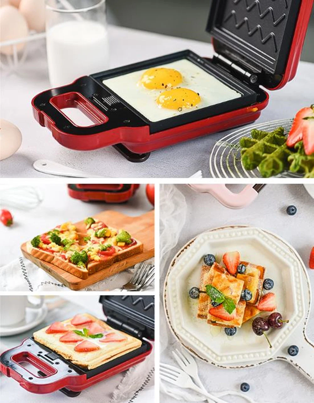 3-in-1 Sandwich Maker 600watts Waffle Iron