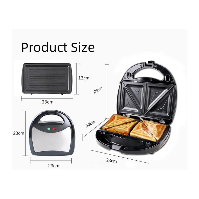 Amazon Hot Sale Factory Price Wholesale 3 in 1 Electric Sandwich Waffle Maker with Detachable Plates