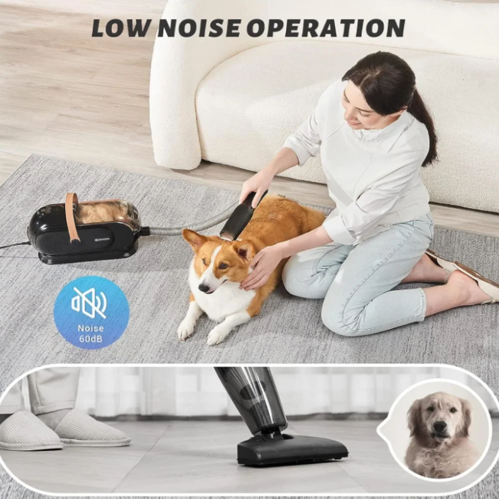 Low Noise Design Dog Grooming Vacuum with 4 Limit Combs