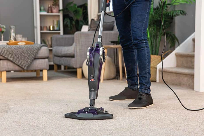 Top Steam Mop Clean with 180-Degree Swivel Head to Reach The Hard Places