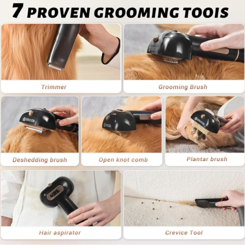 Low Noise Design Dog Grooming Vacuum with 4 Limit Combs