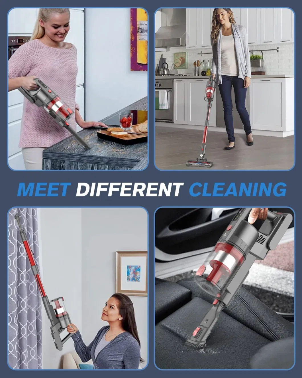 Rapidclean PRO Lightweight Cordless Vacuum Cleaner, High Efficiency Powerful Digital Motor Convenient Handheld Vacuum Cleaner