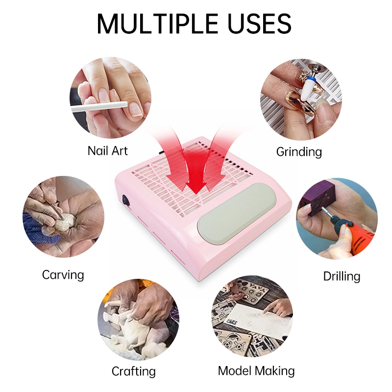 New Design Professional Dust Collector Nails 80W Nail Dust Collector Nail Art Tool vacuum Cleaner