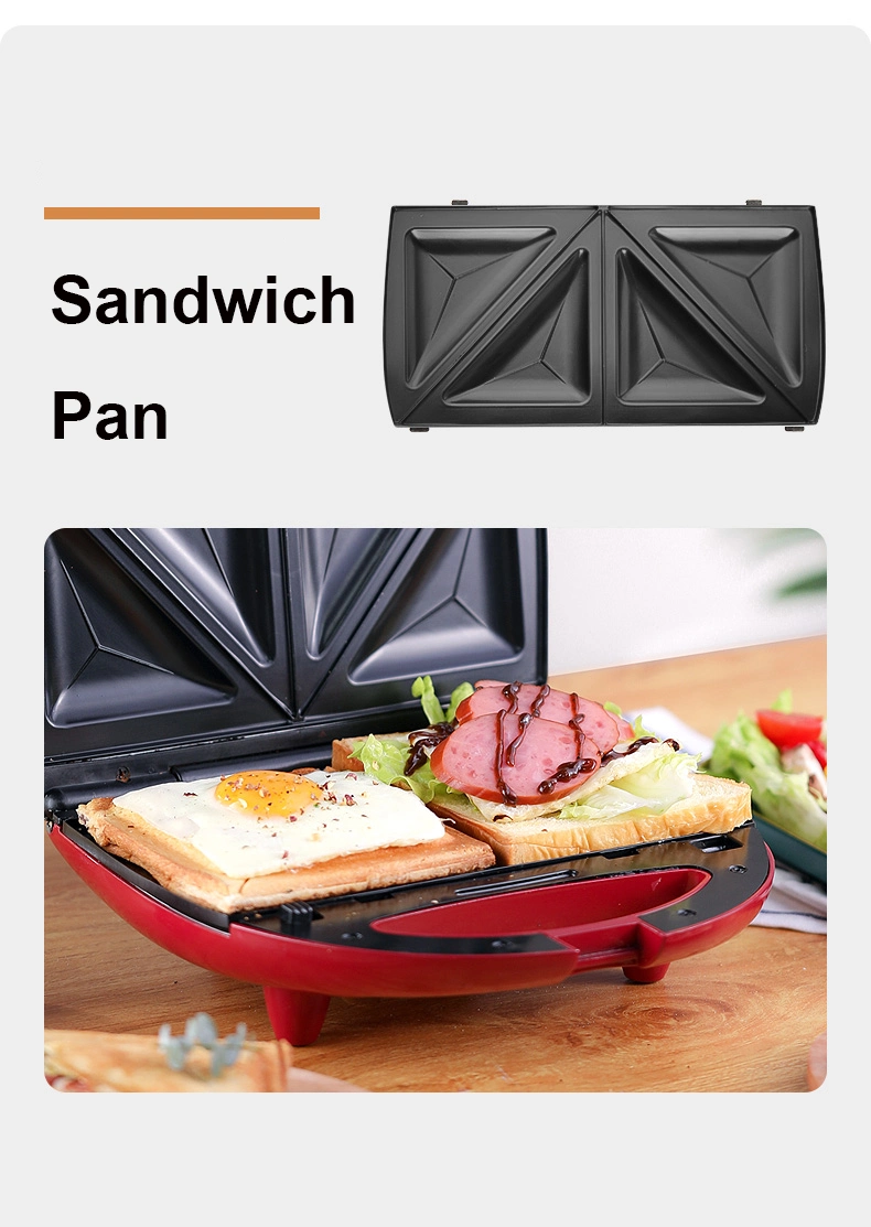 3 in 1 Detachable Multi-Function Electric Non-Stick Surface Sandwich/Waffle Maker