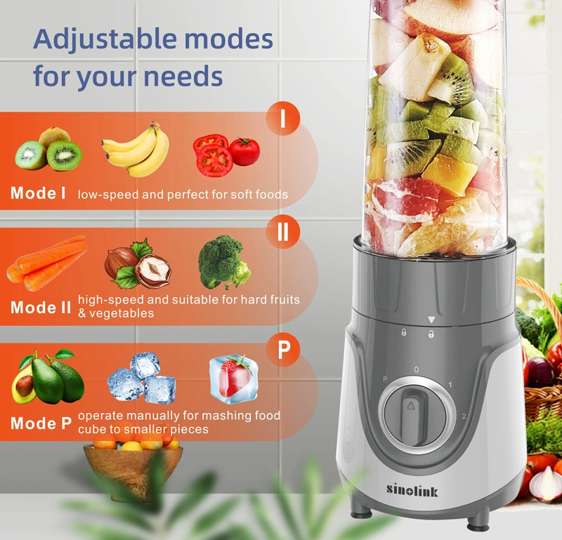 BPA Free 300W Portable Multi-Use Electric Household Blender with Drinking Lid