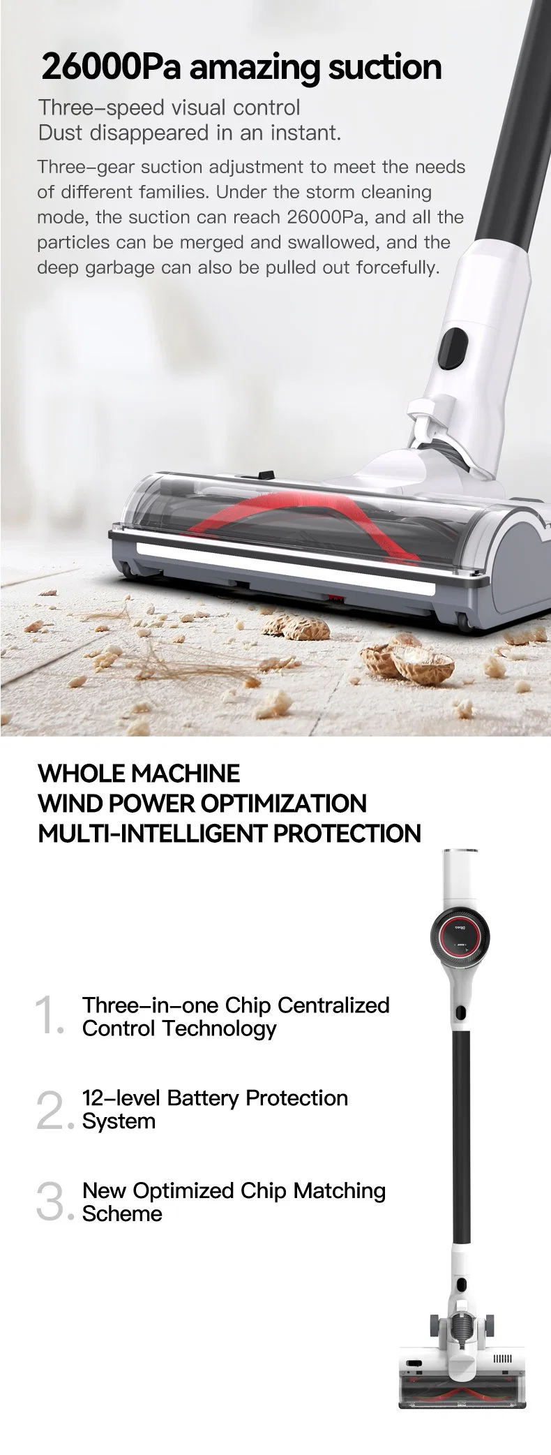 2023 Hot Sale Professional Cordless Stick Upright Vacuum Cleaner