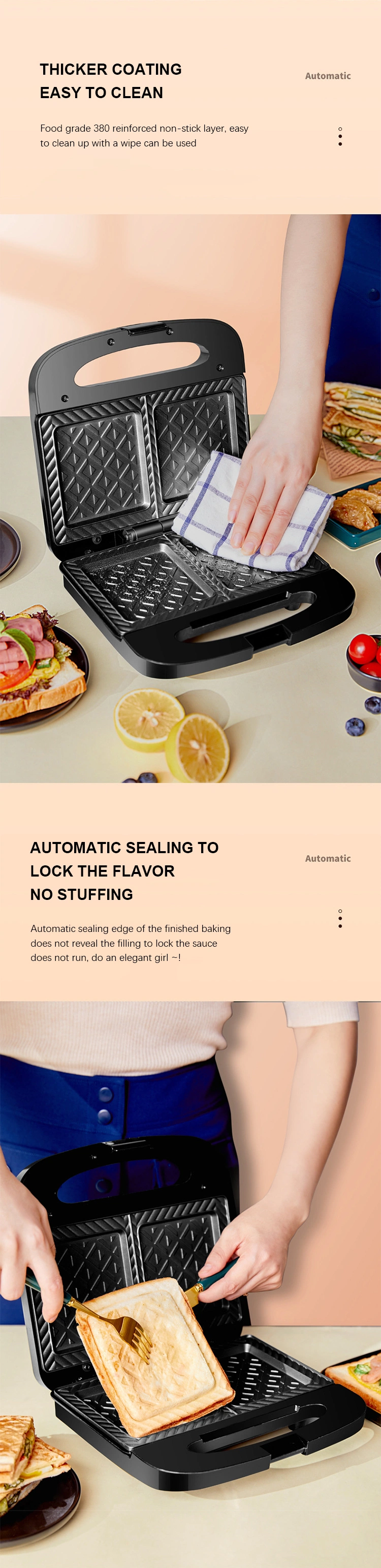 8 in 1 Detachable Stainless Steel Grill Sandwich Waffle Maker Non Stick Electric Sheet Toaster Sandwich Maker