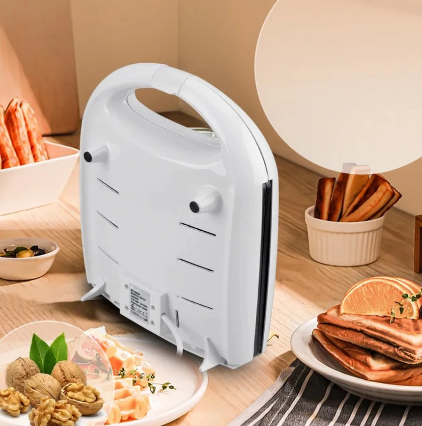 Multifunctional Automatic 2 Slice Sandwich Grill Waffle Maker with Non-Stick Coating