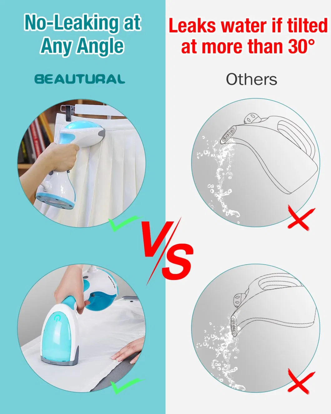 New-Style Portable Handheld Garment Fabric Wrinkles Remover 30-Second Fast Heat-up Steam Iron