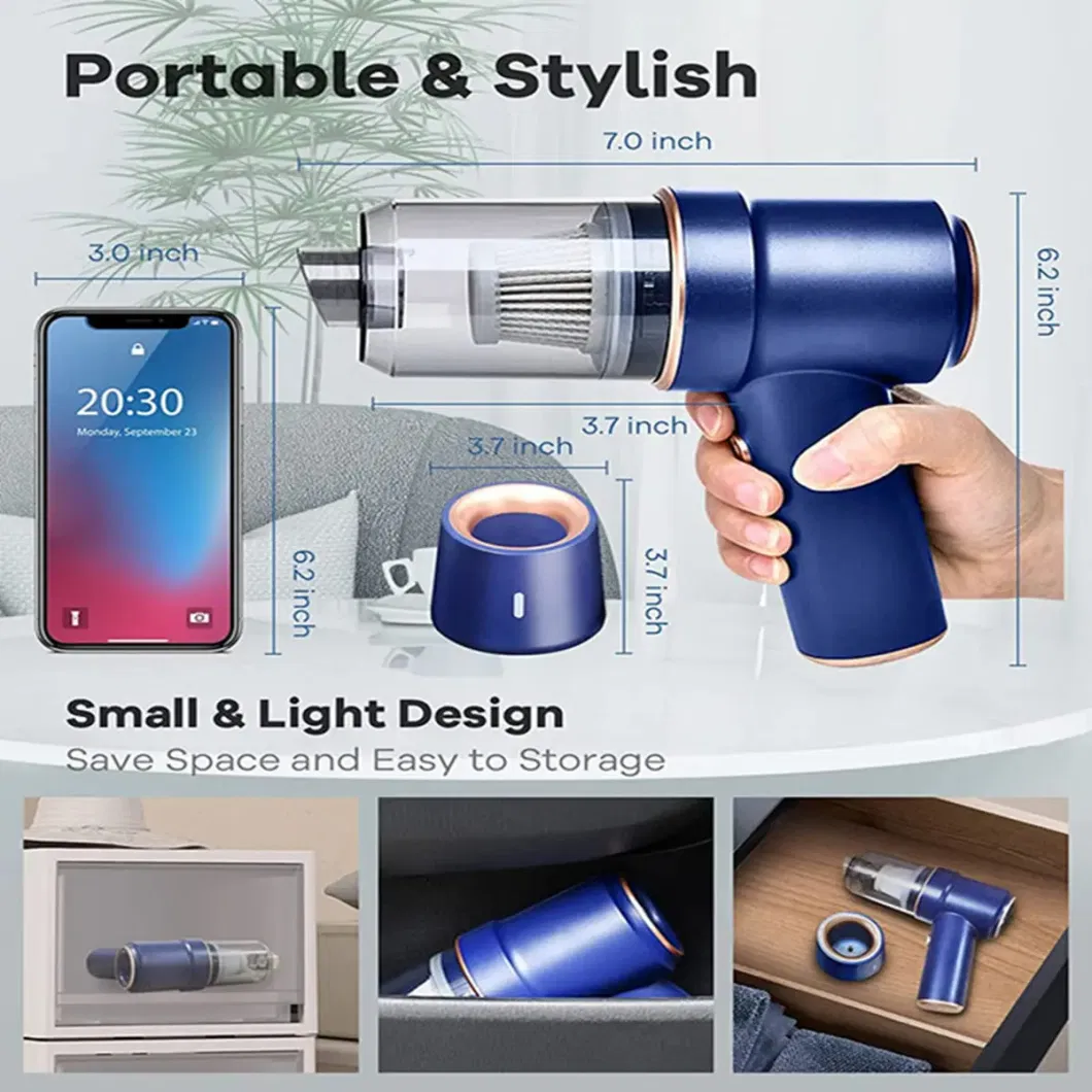 3 in 1 Blowable Cordless Handheld Auto Vacuum Home &amp; Car Dual Use Mini Vacuum Cleaner