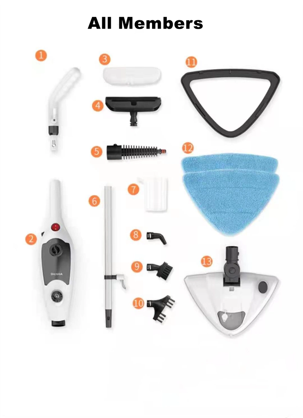 Versatile Corded Steam Mop with Complete Home Accessories