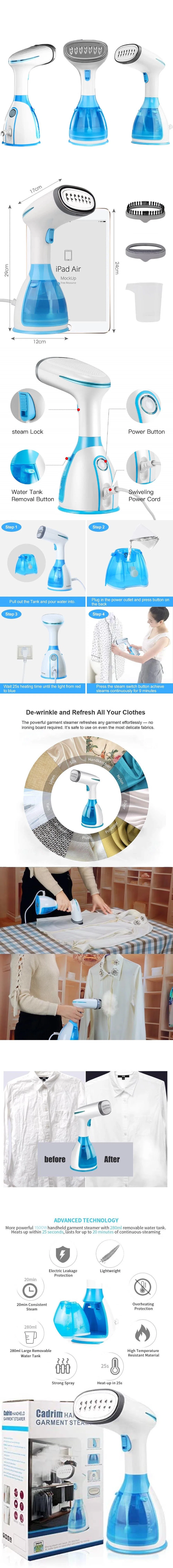 Home Appliance Laundry Equipment Handheld Fabric Garment Steamer for Hotel