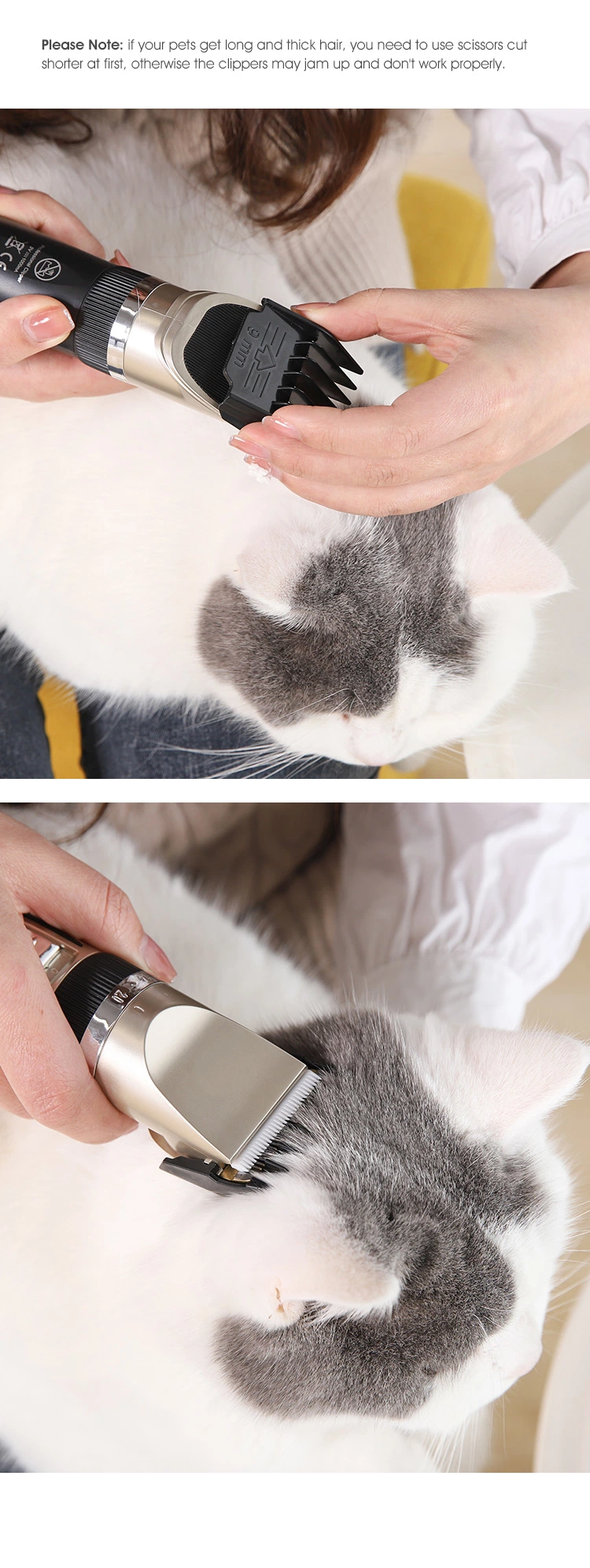 Overseas Delivery Pet Grooming Kit Clippers Cordless Electric Quiet Pet Cat Dog Hair Shaver Set