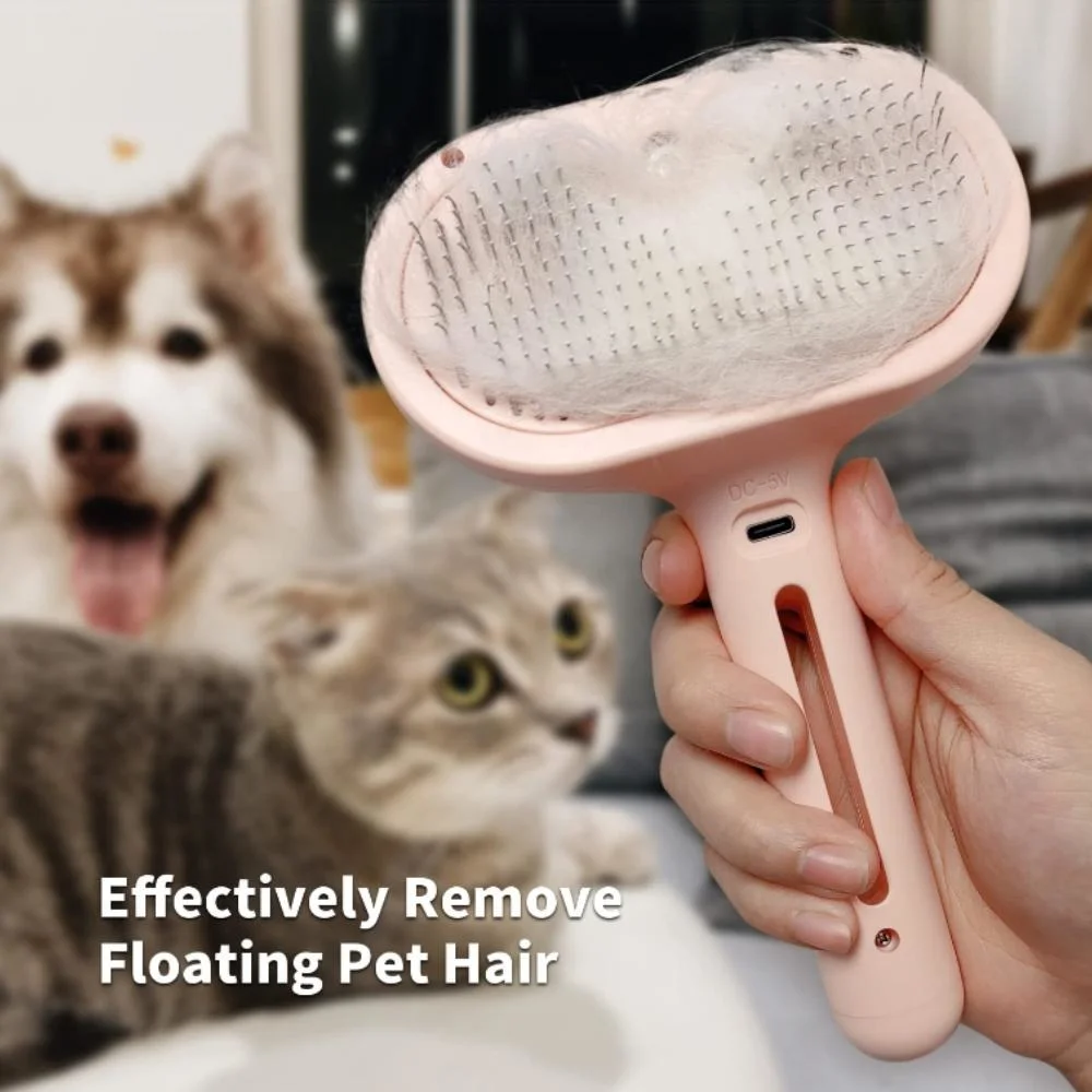 Spray Cat Brush for Shedding Removing Static Flying Hair Pet Grooming Brush