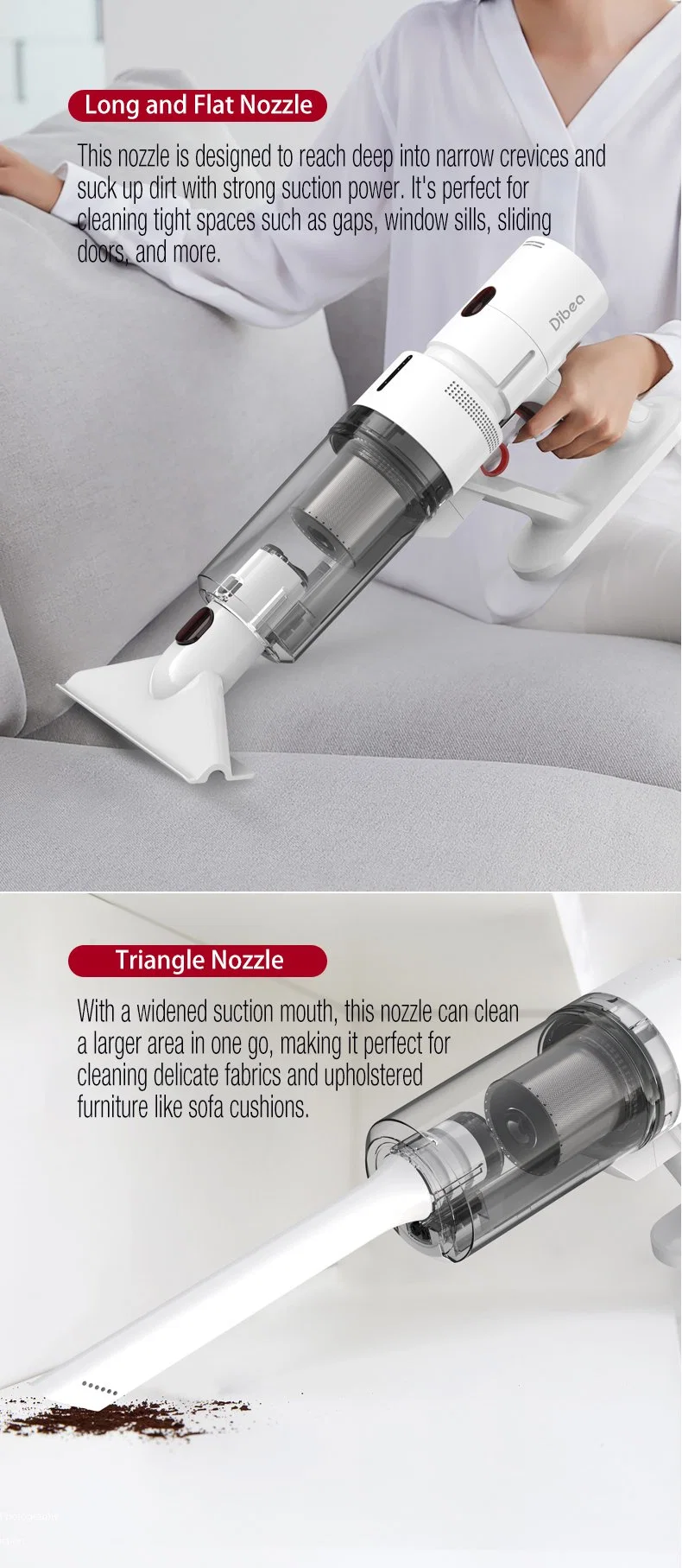 Cordless Vacuum Cleaner, 24kpa Powerful Suction Vacuum with LED Display