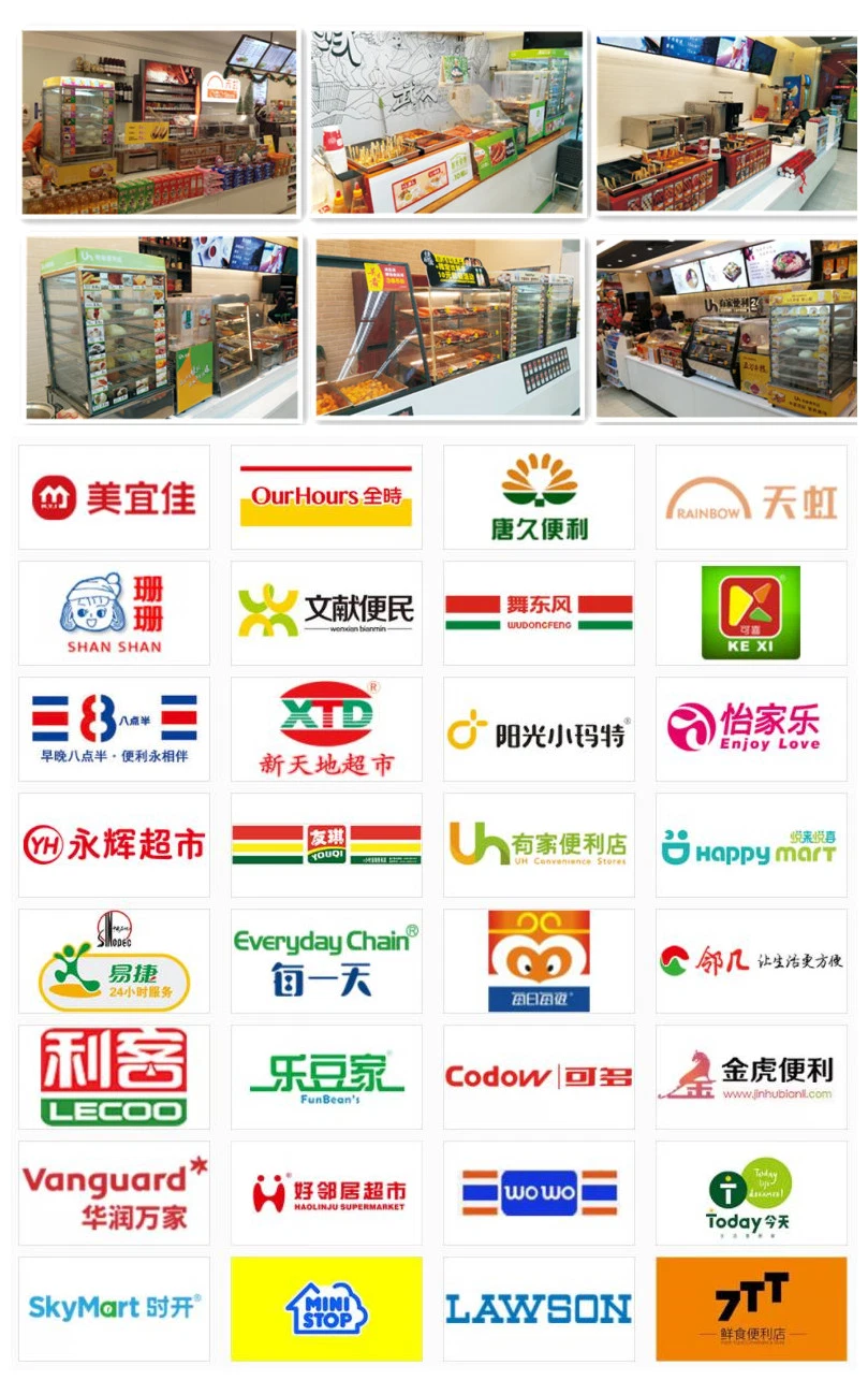 Sgm-7I Convenient Store Kfc Shop Electric Table Top Glass Display 7 Layer Shelf Tray Large Food Steamer Machine Dim Sum Food China Factory Wholesale Price