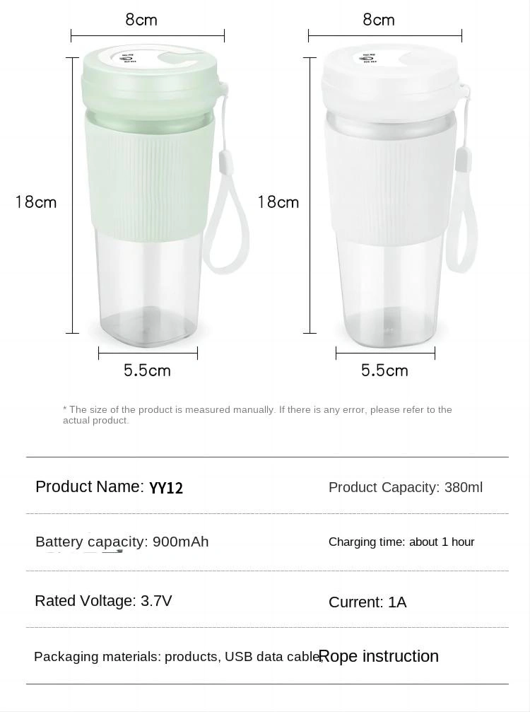 Portable Electric Mini Blenders Smoothie Fresh Juice Mini Fast Portable Blender Cups Bottle Juicers Cup Blenders