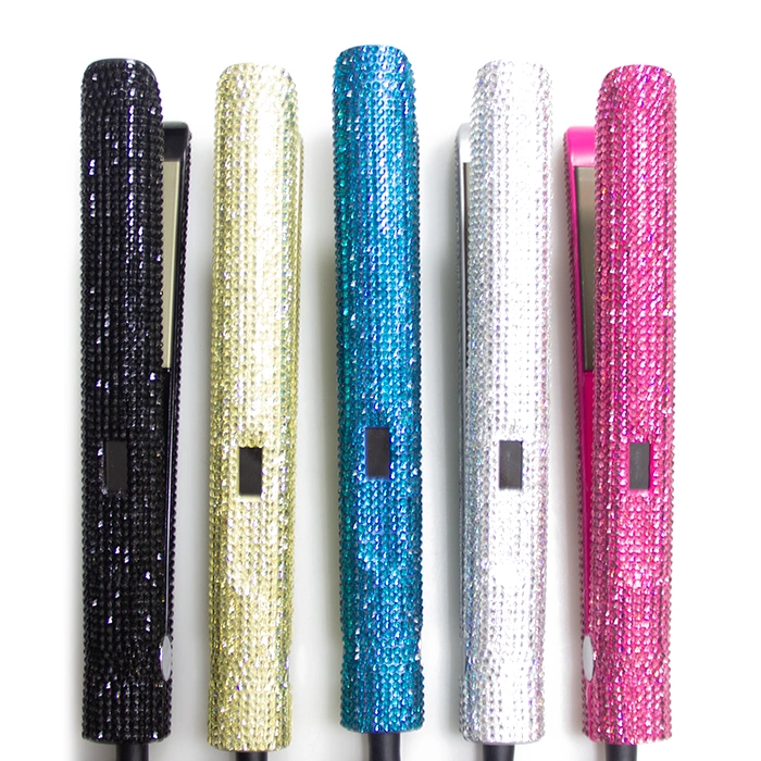 Fashion Bling Flat Iron Vapor, Wholesale Custom Private Label Flat Iron, LED Display Steam Bling Hair Straightener