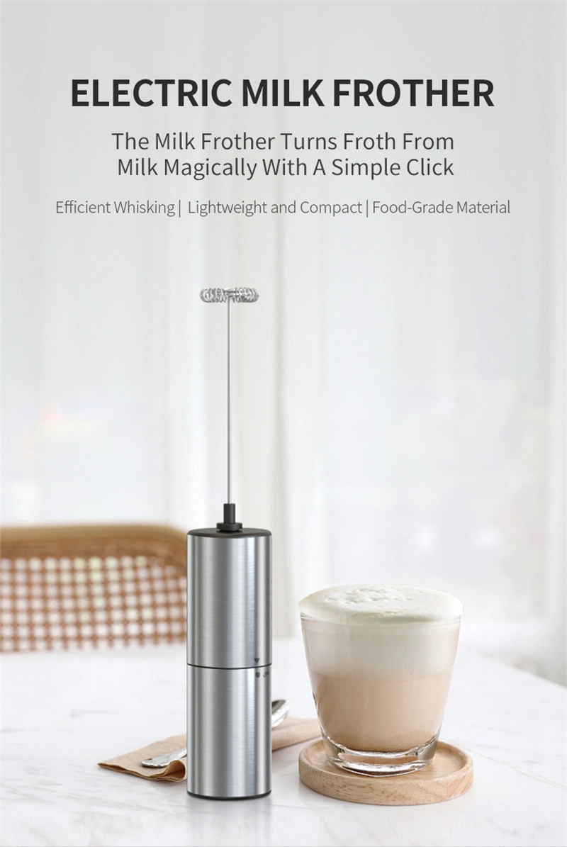 Factory Handheld Battery Operated Coffee Blender Foaming Latte Cappuccino Foamer