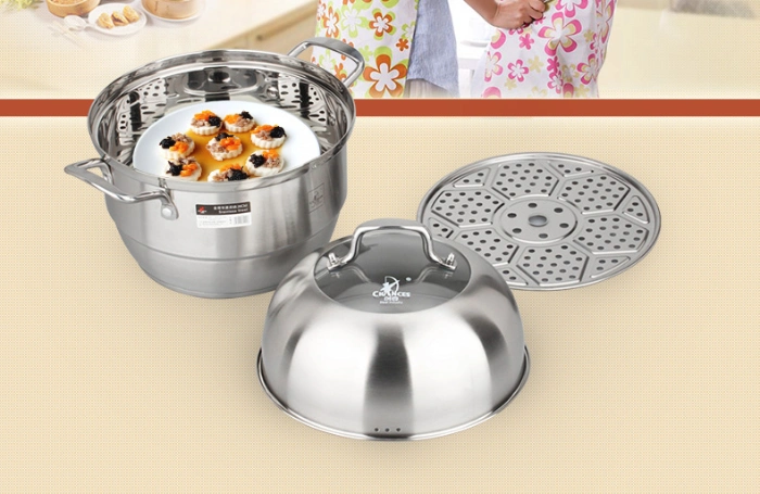 Manufacturer Sales 2 Layers Stainless Steel Cooking Steamers