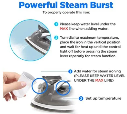 Steamer for Clothes Foldable Travel Steamer Fast Heat Handheld Steamer Portable Fabric Steamer for Travel