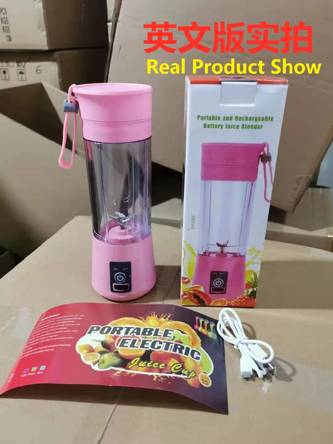 Portable USB Fruit Juicer Shaker Bottle Electric Juicer Smoothie Maker Blender