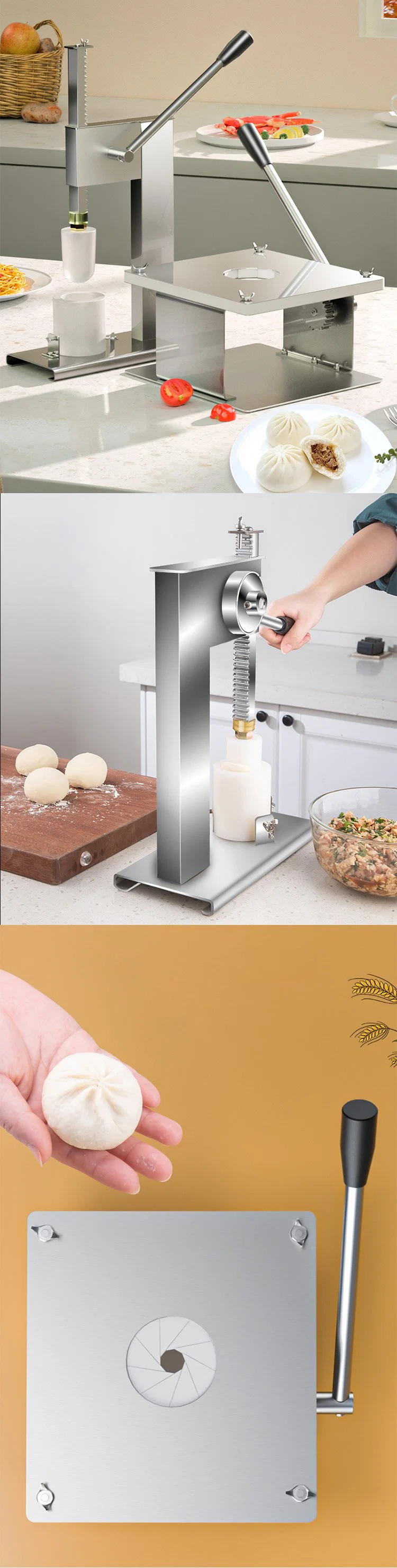 Stainless Steel Momo Baozi Maker Manual Stuffed Bun Making Machine