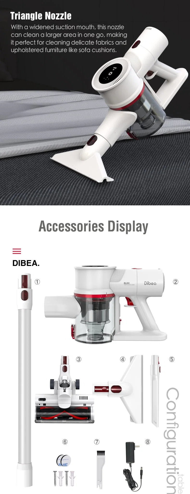 Dibea G20 Wireless Multi Function 4 in 1cyclone Rechargeable Cordless vacuum Cleaner