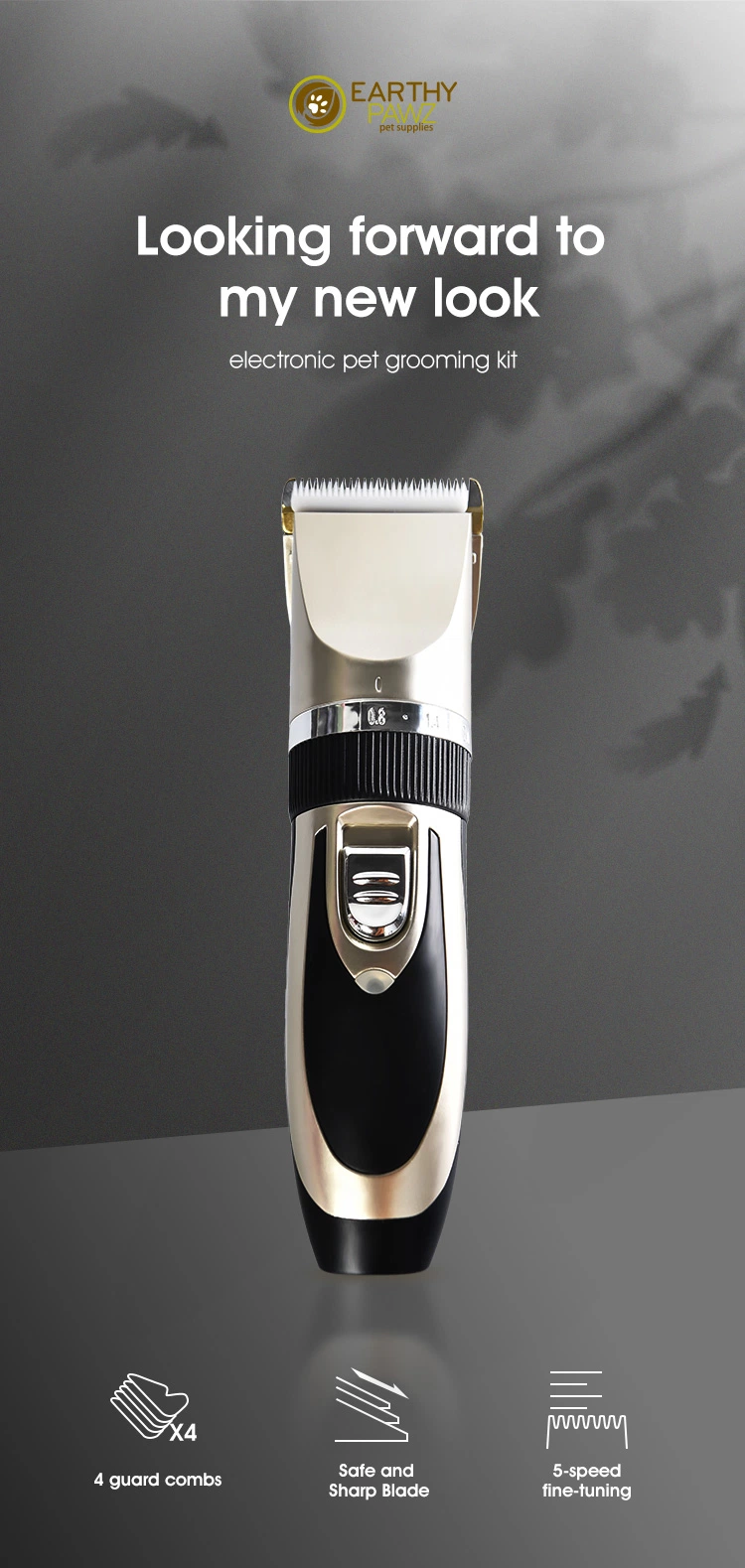 Overseas Delivery Pet Grooming Kit Clippers Cordless Electric Quiet Pet Cat Dog Hair Shaver Set