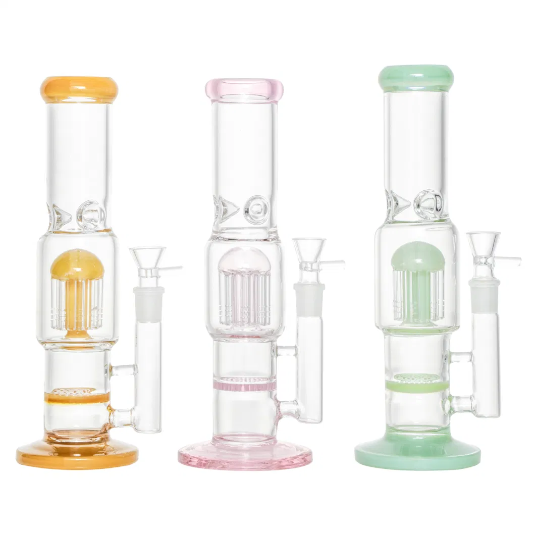 8-Arm and Honeycomb Percolator Straight Tube Glass Water Pipes